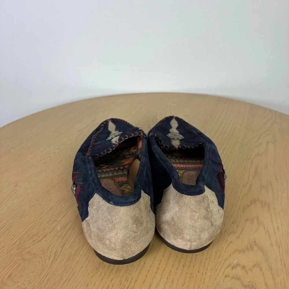 Vintage Hush Puppies Southwestern Concho Loafers Women's 7 Granola Girl Boho